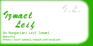 izmael leif business card